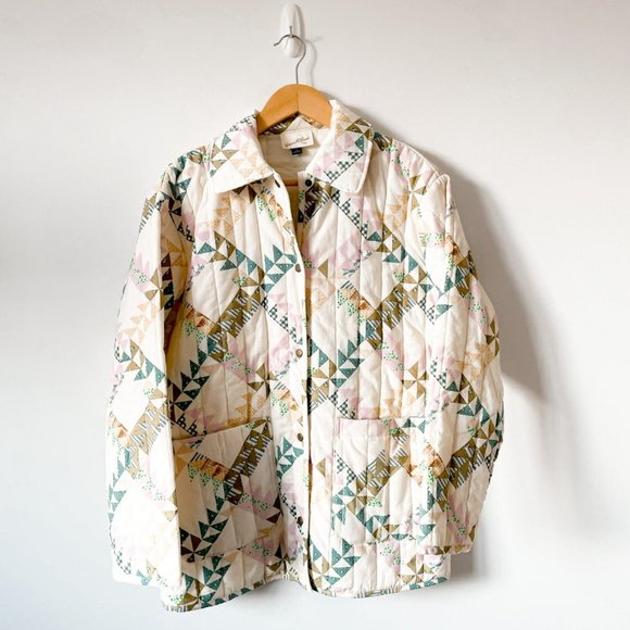 Universal Thread Quilted Patchwork Button Up Jacket Coat Sz S - Picture 4 of 12